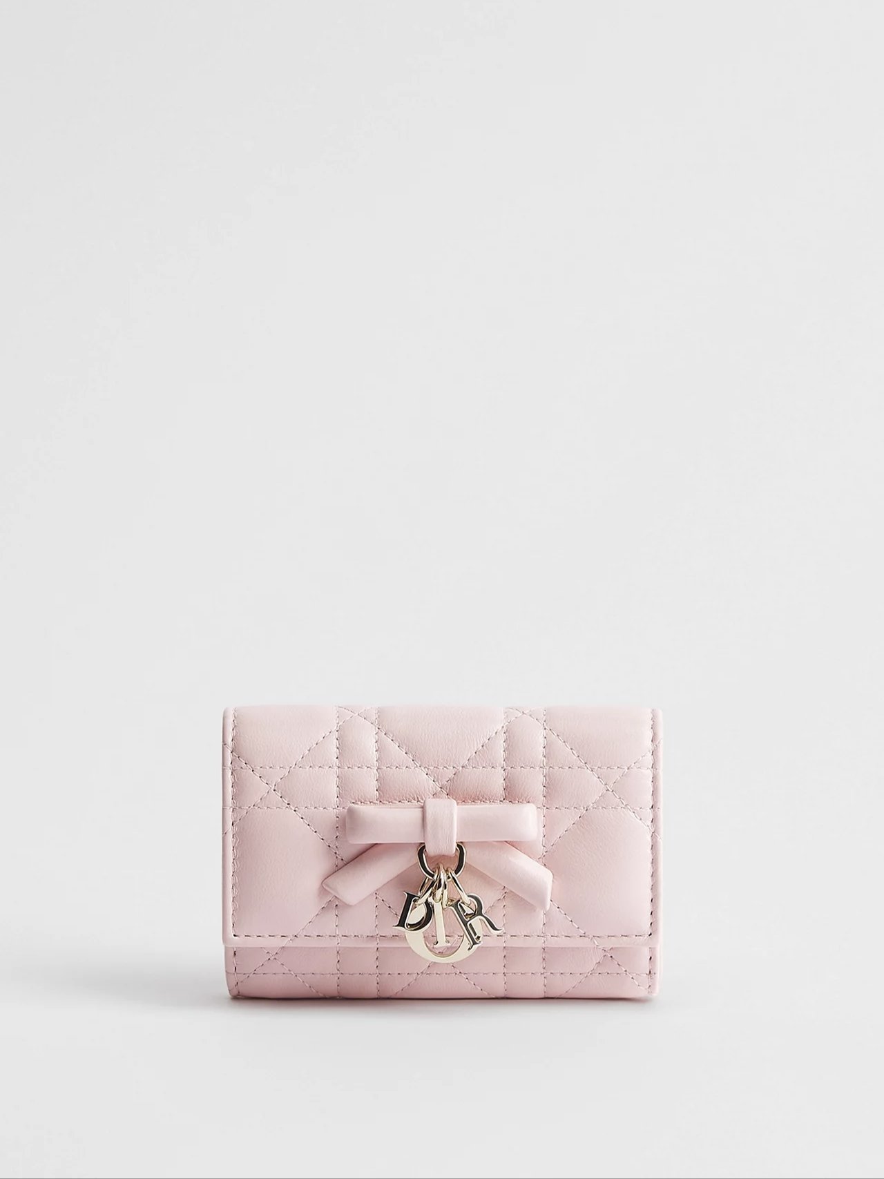 ⁦Christian Dior Lady Dior Glycine Wallet Cannage , size 11*8⁩ - الصورة ⁦6⁩