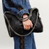 Stella McCartne Black Falabella Fold Over Tote Bag size 38*35 - Thumbnail Image 6