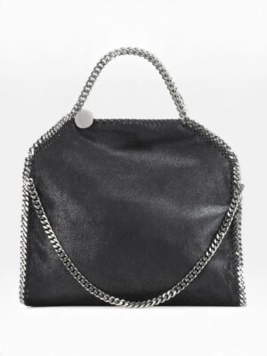Stella McCartne Black Falabella Fold Over Tote Bag size 38*35