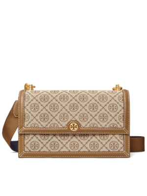 Tory Burch T Monogram Jacquard Shoulder Bag + Brand Box , size 26*16