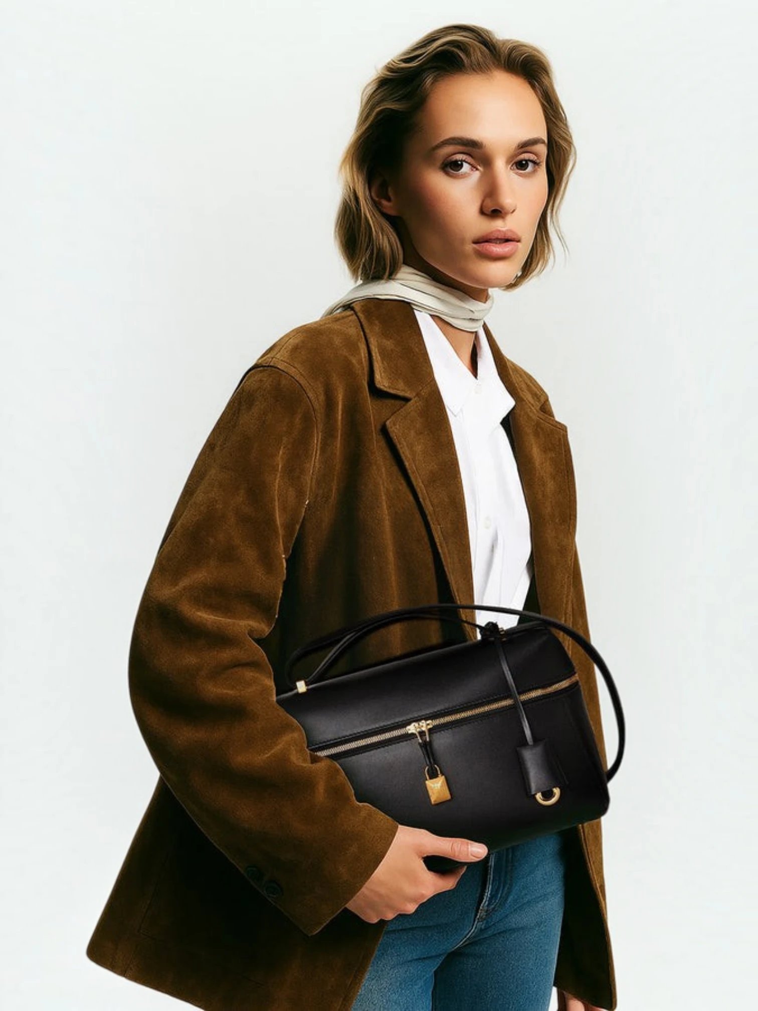 ⁦Loro Piana Extra Bag L27 , size 27*18⁩ - الصورة ⁦7⁩