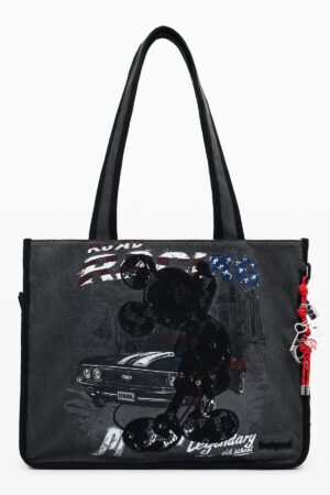 Desigual Medium Mickey denim shopper bag , Size 41*34