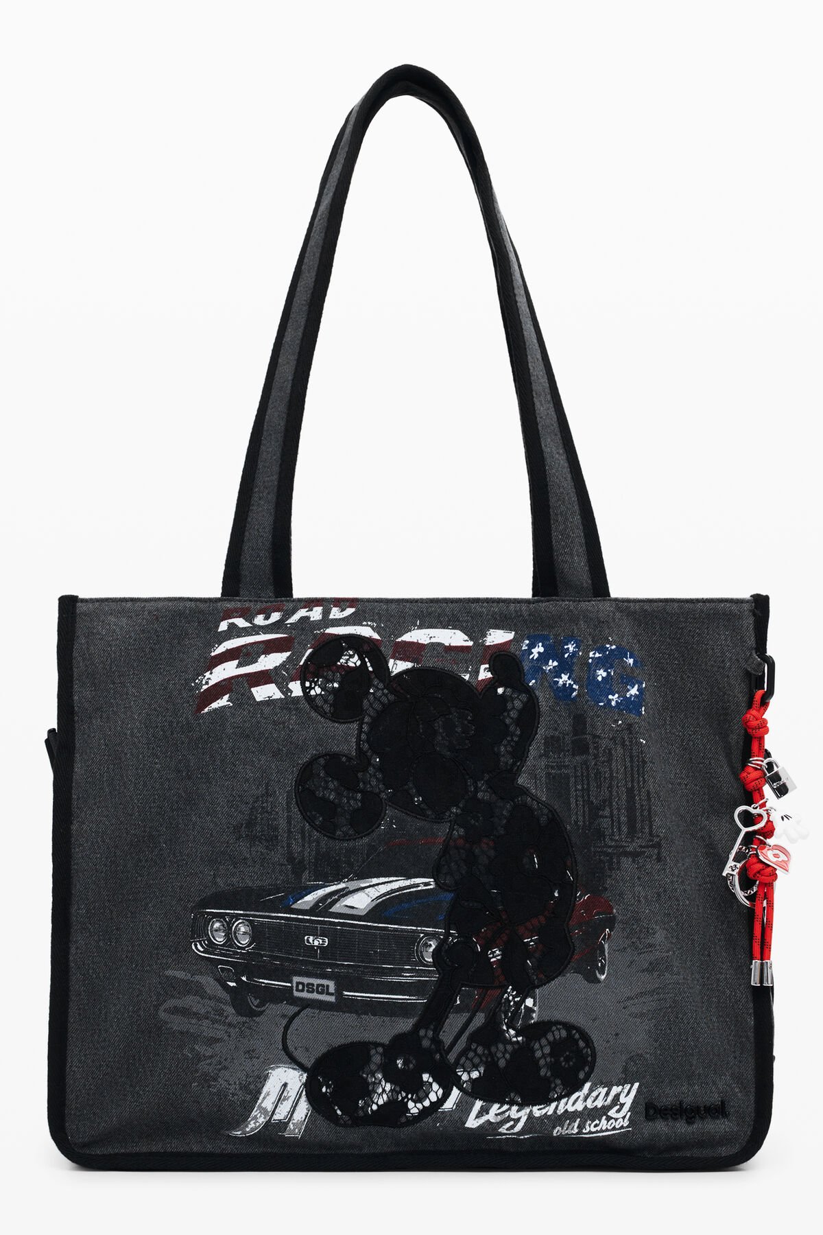 ⁦Desigual Medium Mickey denim shopper bag , Size 41*34⁩ - الصورة ⁦1⁩