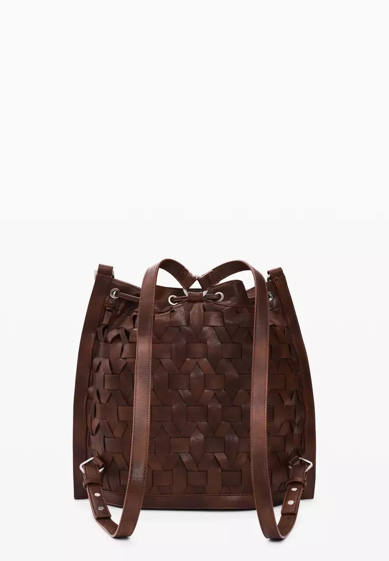 ⁦Desigual Medium braided drawstring backpack , size 35*32⁩ - الصورة ⁦3⁩