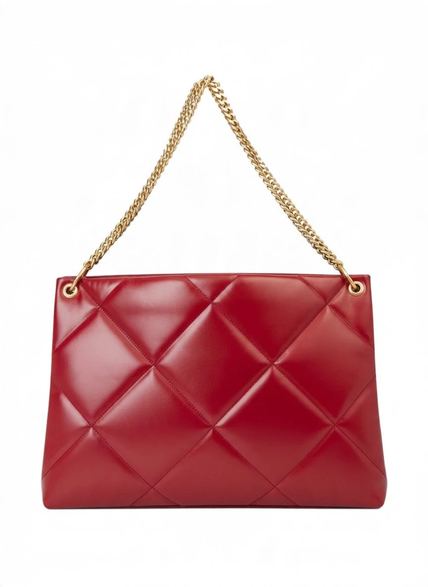 ⁦Tory Burch
Kira red  Leather Hobo , size 37*25⁩ - الصورة ⁦2⁩